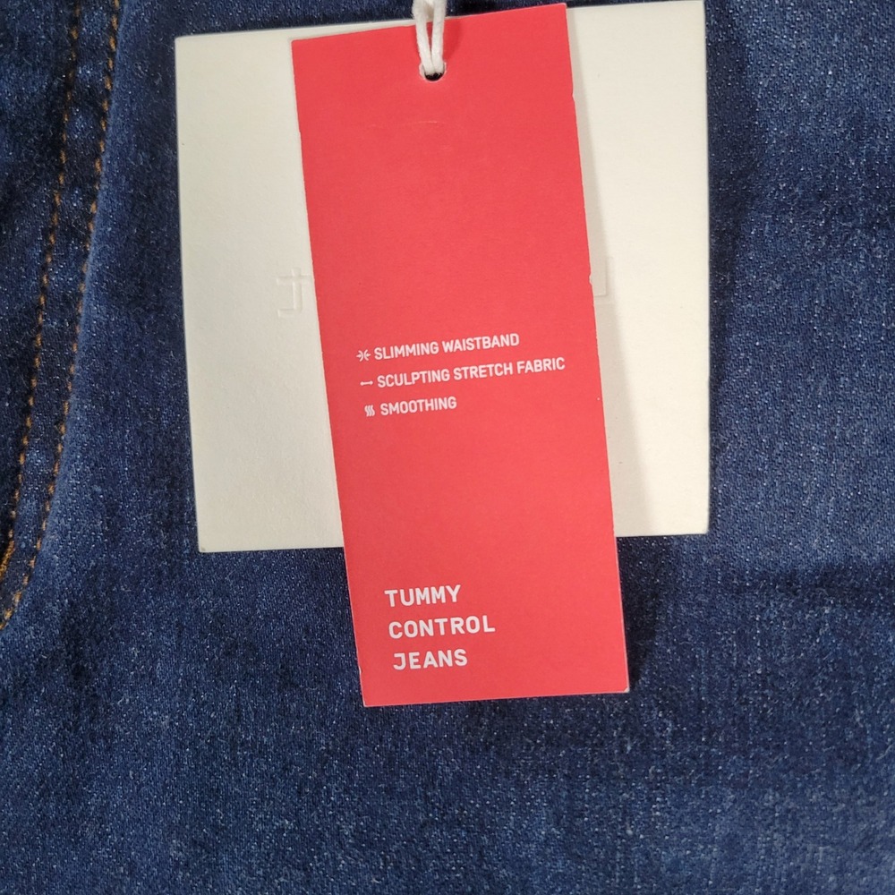 Lovervet Vervet Jean‎ Women 36x36(Actual 36x34Dark Indigo Wide Leg Tummy Control - Picture 10 of 16